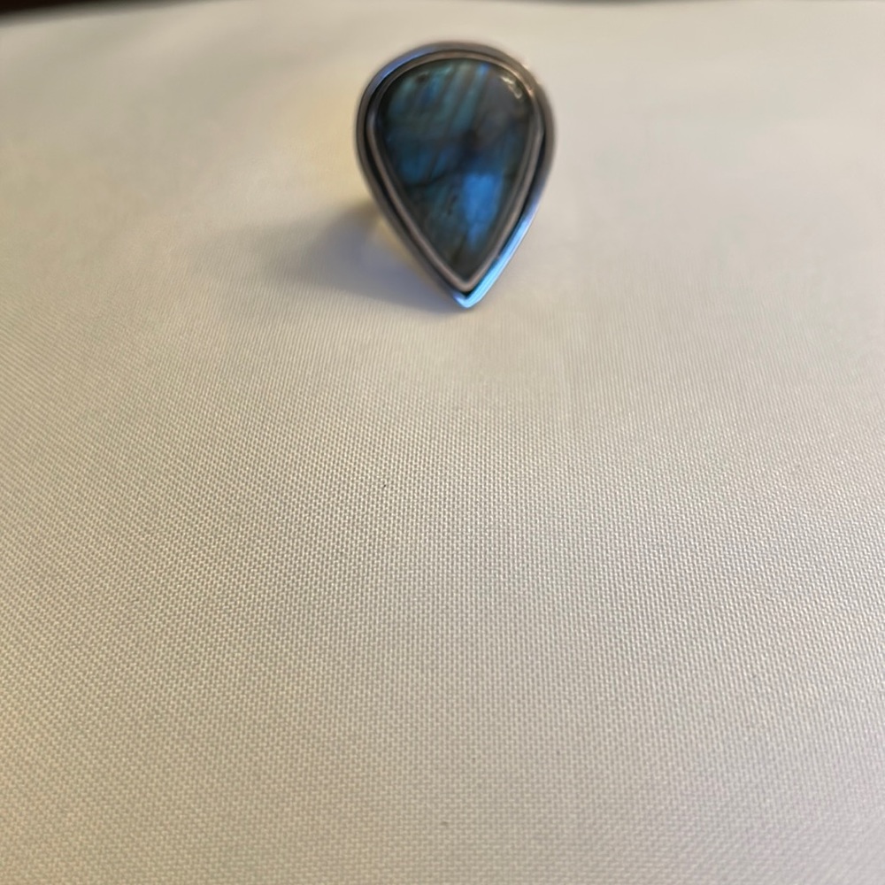 Sterling Silver Labradorite Ring in Size 7